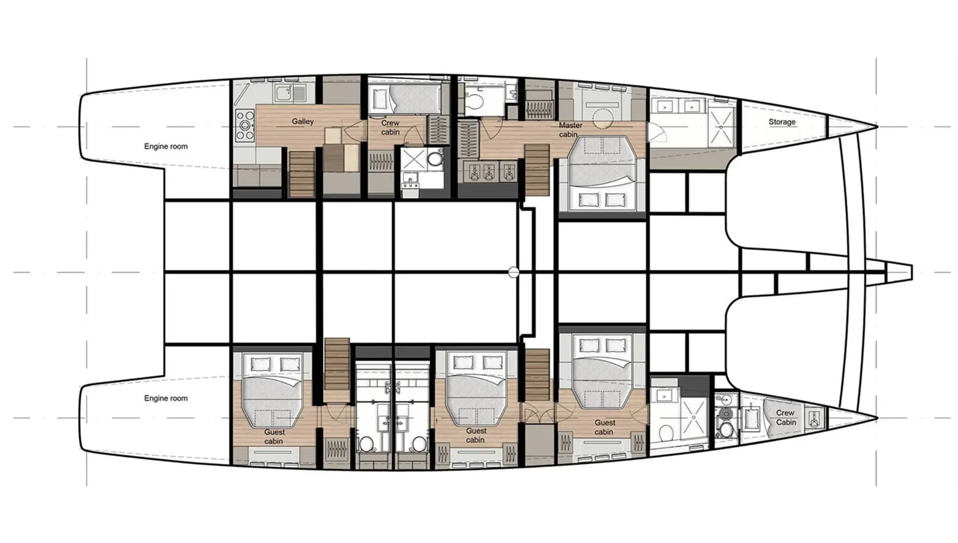 anima-sunreef-70-layout lower deck