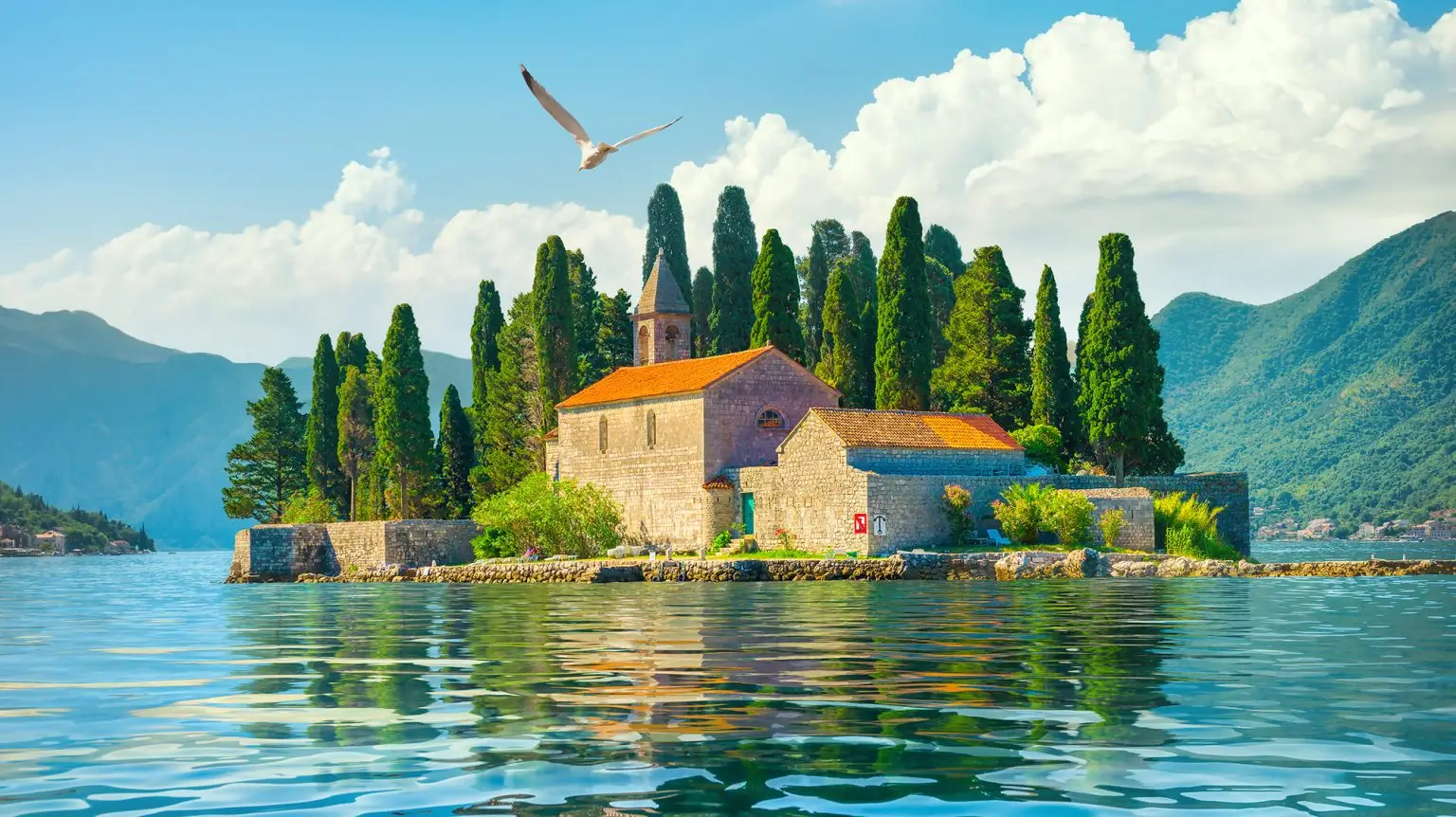 St. George Island near town Perast, Kotor bay