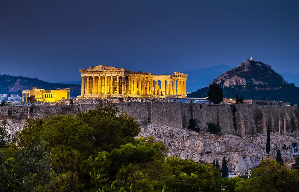 Parthenon of Athens, Greece, historic landmark visited during Greece yacht charter itineraries