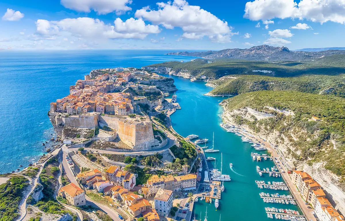 Bonifacio town in Corsica island France