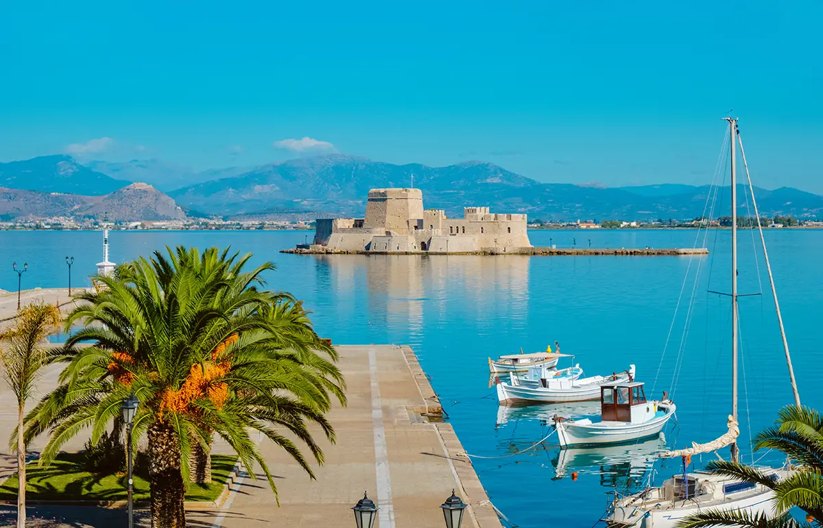 Nafplio and Bourtzi castle Greece