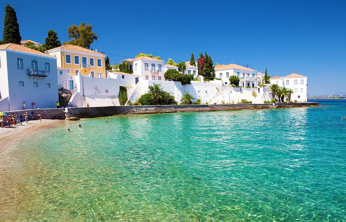 Idyllic beach at Spetses