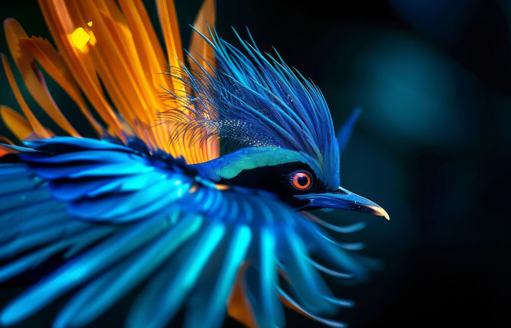 papua new guinea, majestic blue bird