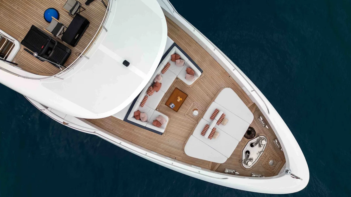 View from the bow on board Benetti A+ 34m 2024 yacht for charter