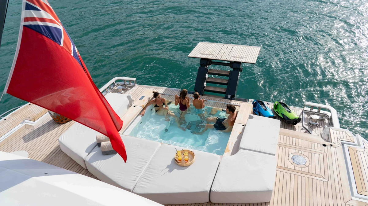Hydraulic platform on board Benetti A+ 34m 2024 yacht for charter