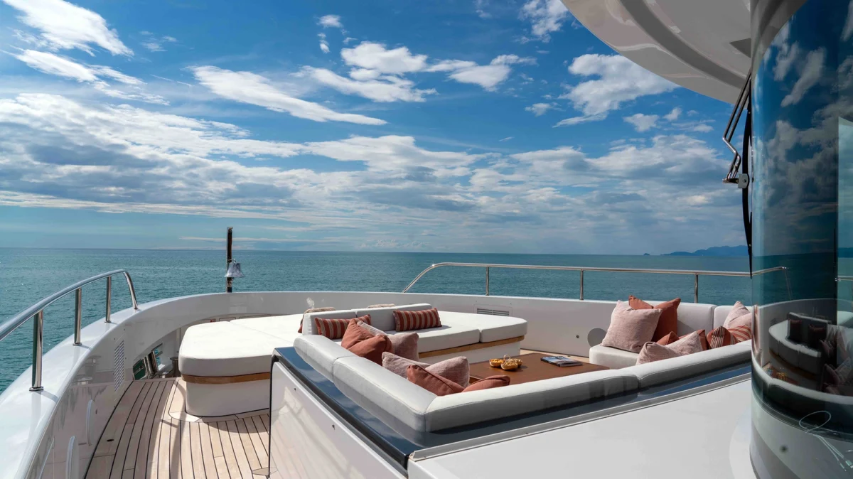 View from the bow on board Benetti A+ 34m 2024 yacht for charter
