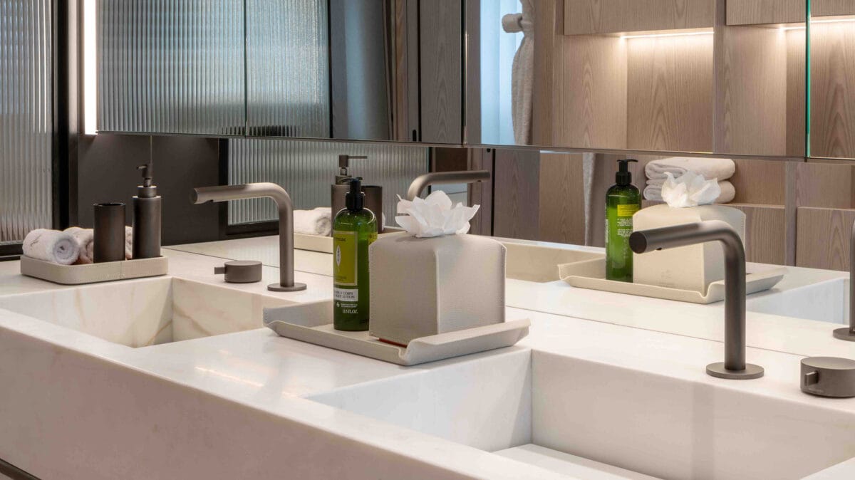 Bathroom on board Benetti A+ 34m 2024 yacht for charter