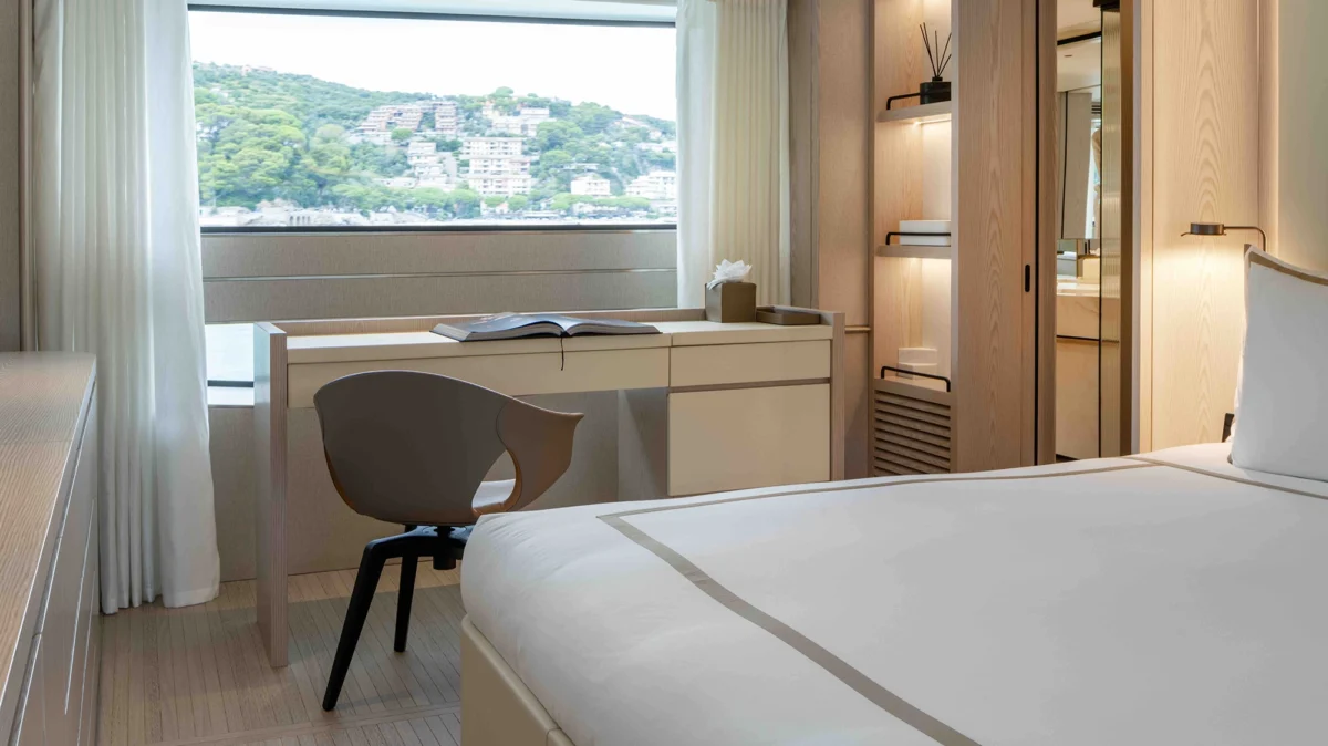 Master cabin on board Benetti A+ 34m 2024 yacht for charter