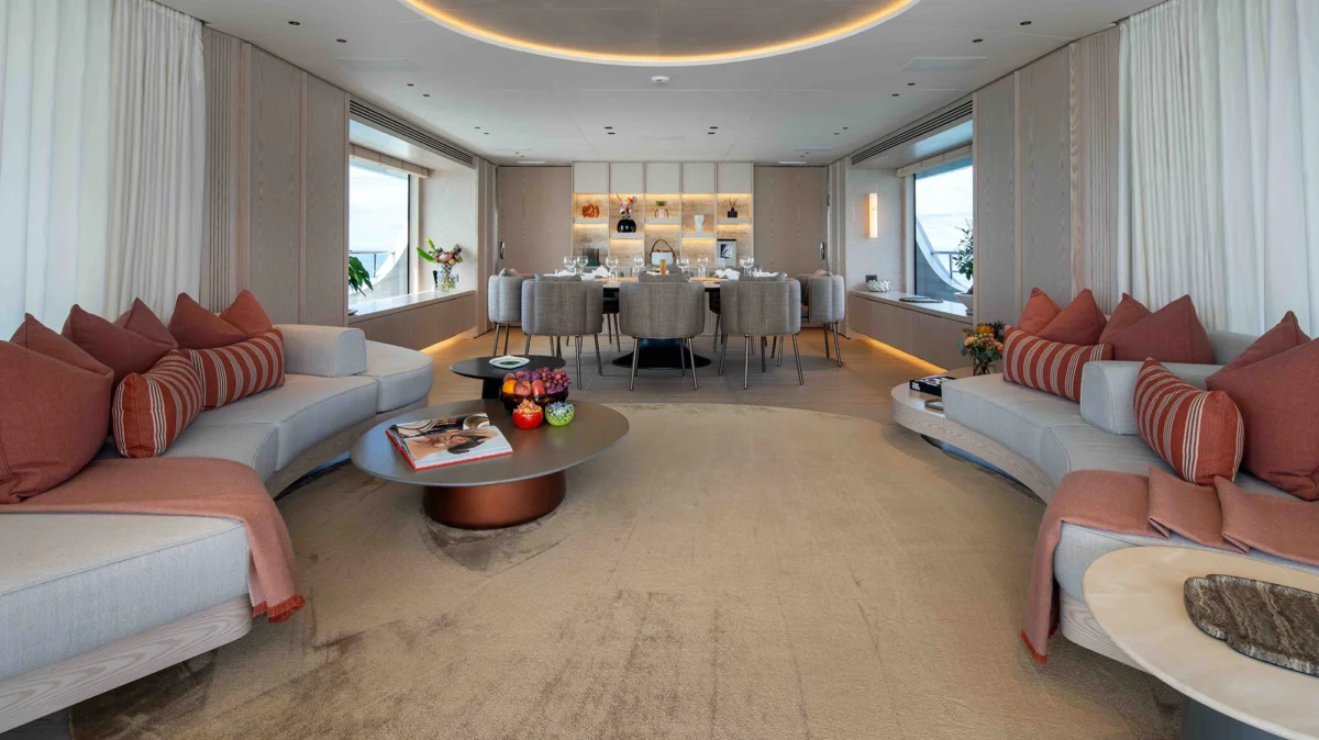 Main salon on board Benetti A+ 34m 2024 yacht for charter