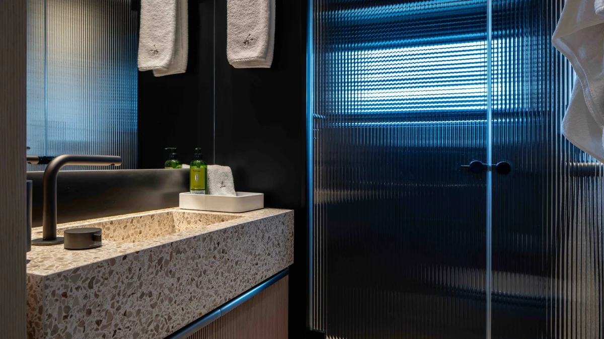 Bathroom on board Benetti A+ 34m 2024 yacht for charter