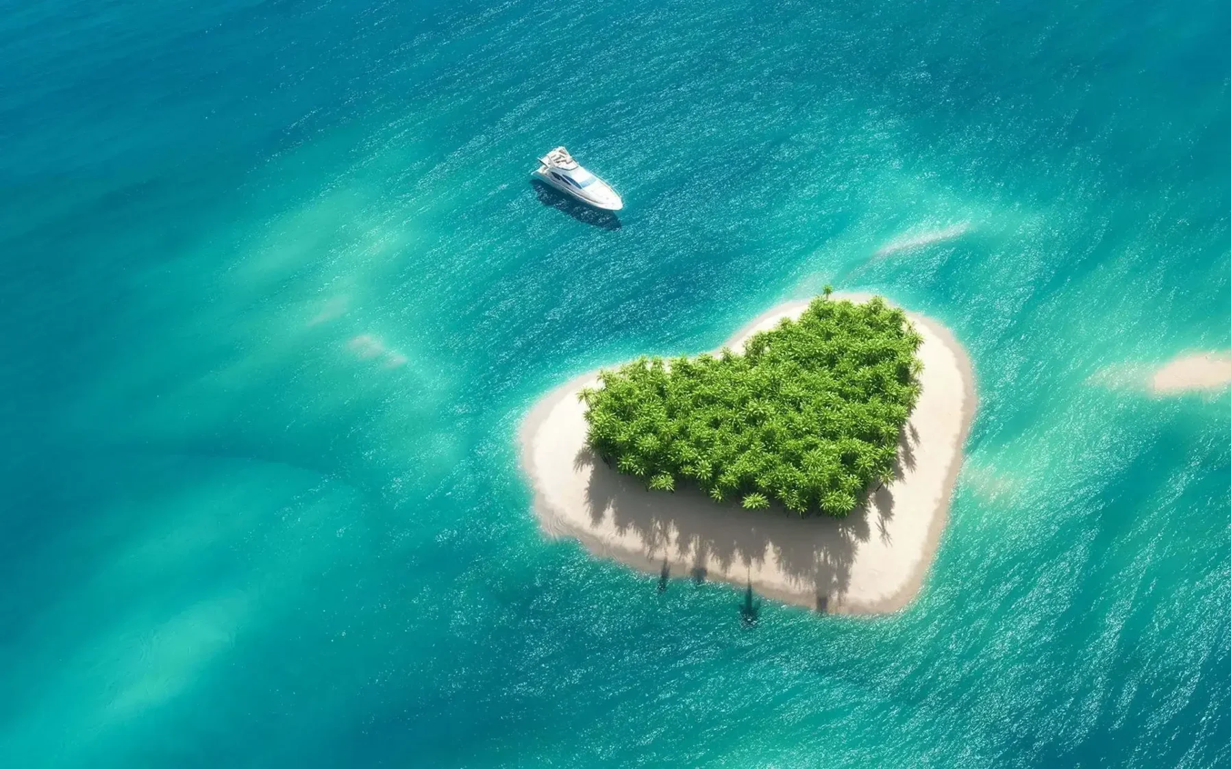 Discover your private paradise — where turquoise waters meet the romance of a heart-shaped island.