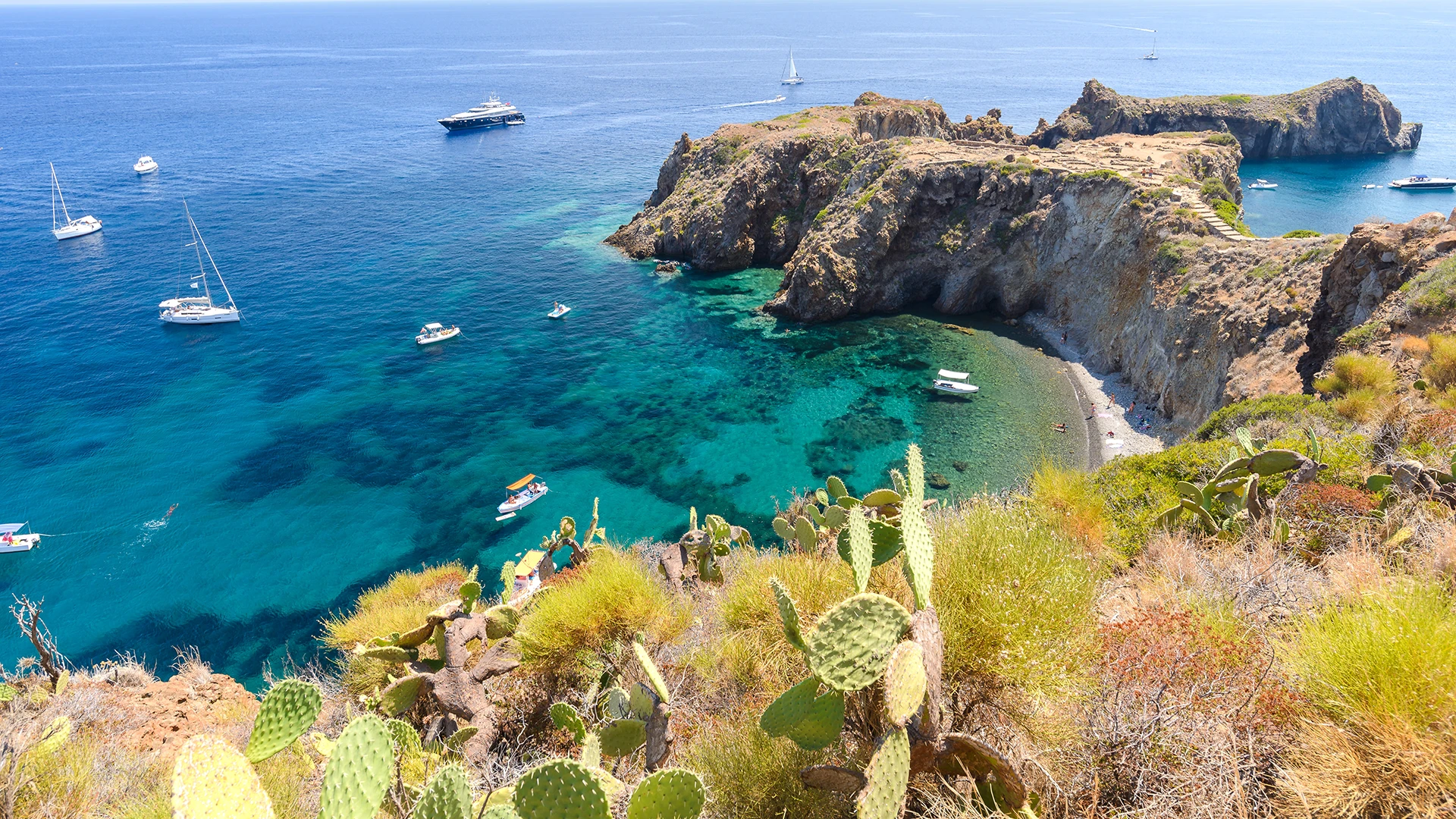 Panarea – Aeolian Islands Yacht Charter - Echonautique.com Panarea island in the Aeolian Islands, Sicily – luxury yacht charter itinerary stop