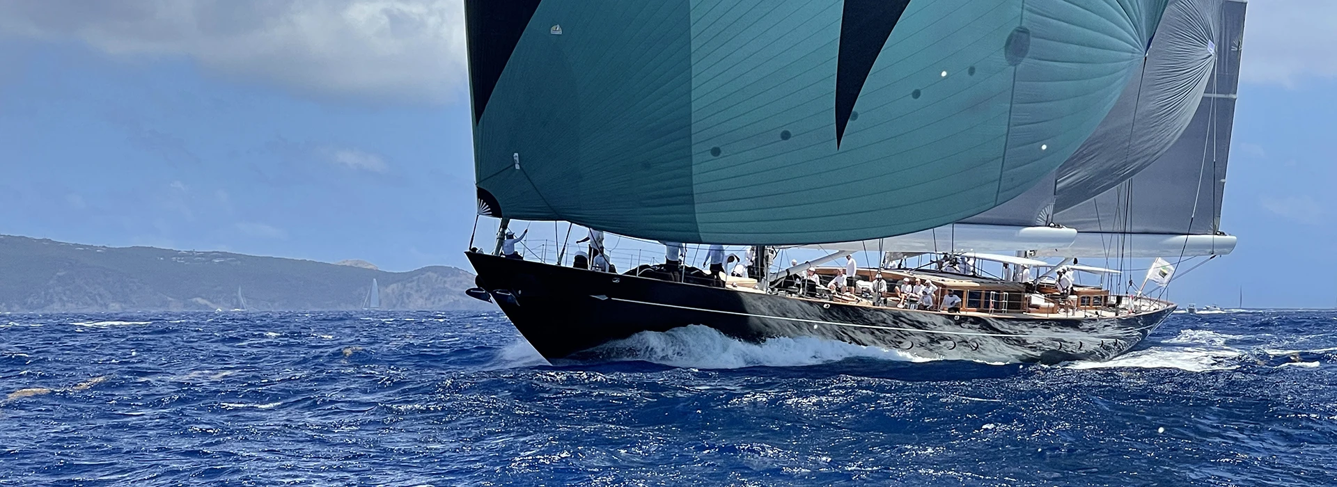 Sailing yacht racing at the St Barths Bucket Regatta 2026 in the Caribbean