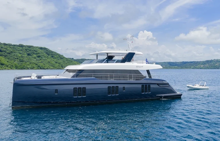 Sunreef 80 Power catamaran COLIBRI at anchor in Costa Rica