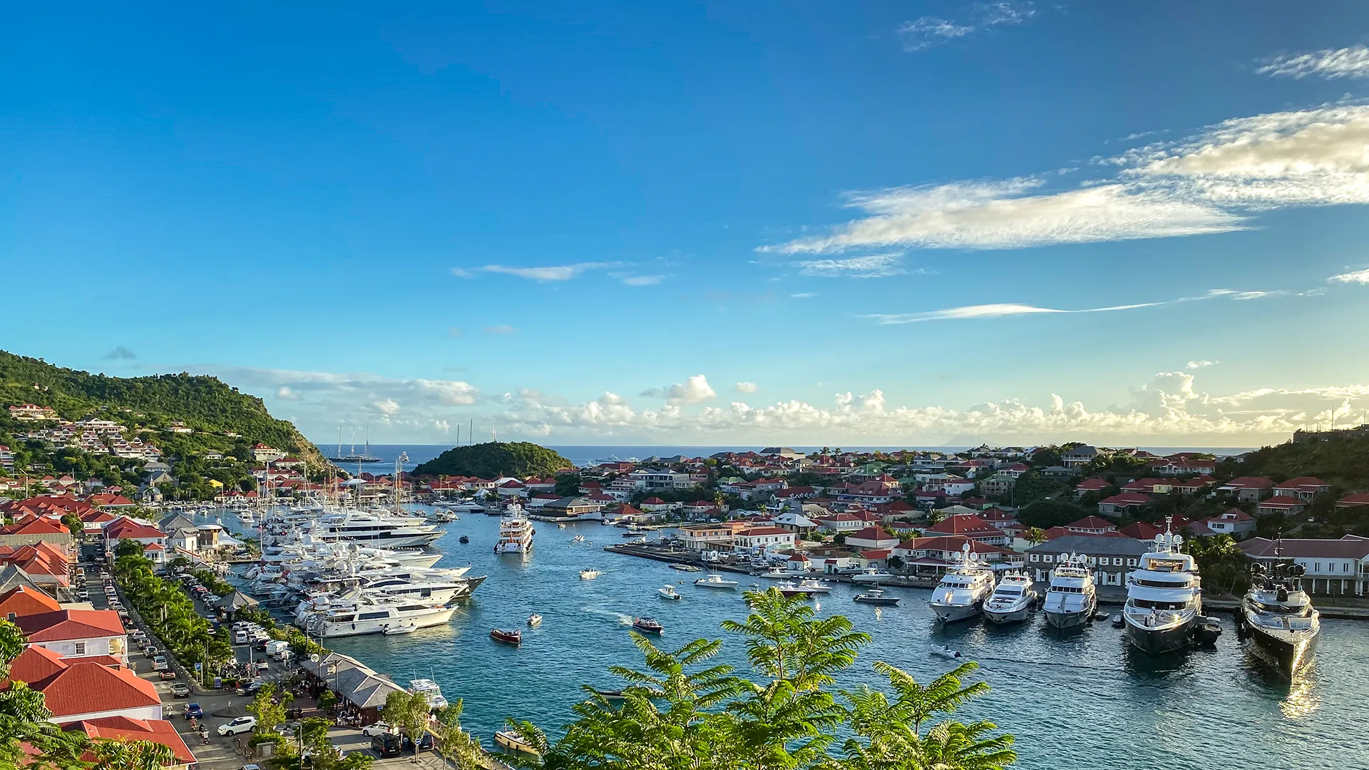 Superyachts in Gustavia for New Year's Eve in St Barts